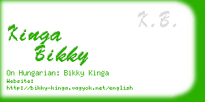 kinga bikky business card